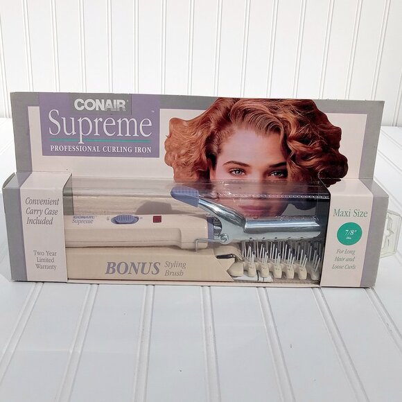 CONAIR Curling Iron Supreme Professional CD38B Pink Purple 1992 Vintage NEW - Picture 1 of 16